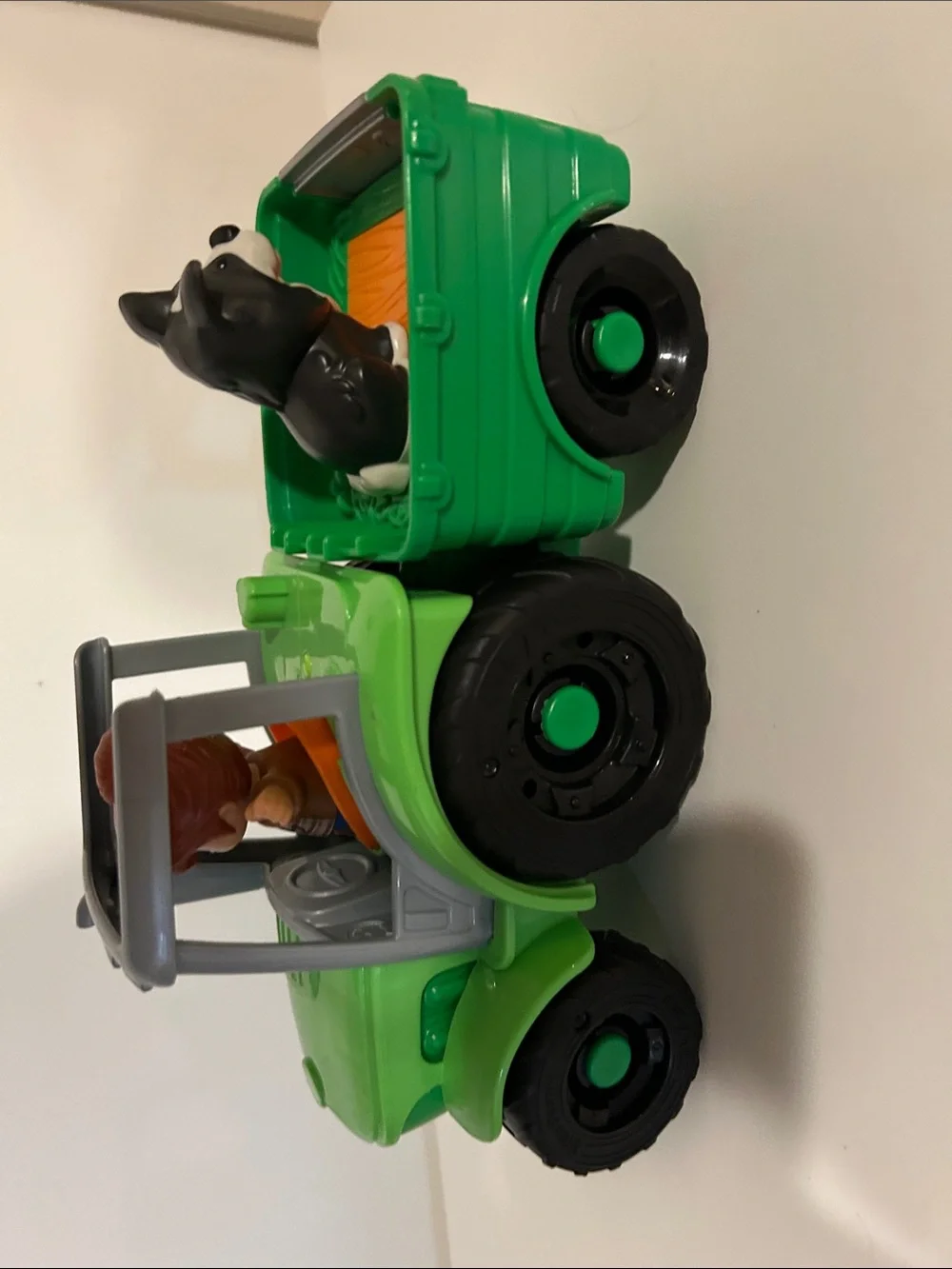 Fisher-Price Bright Green Smiling Tractor with Farmer Figure